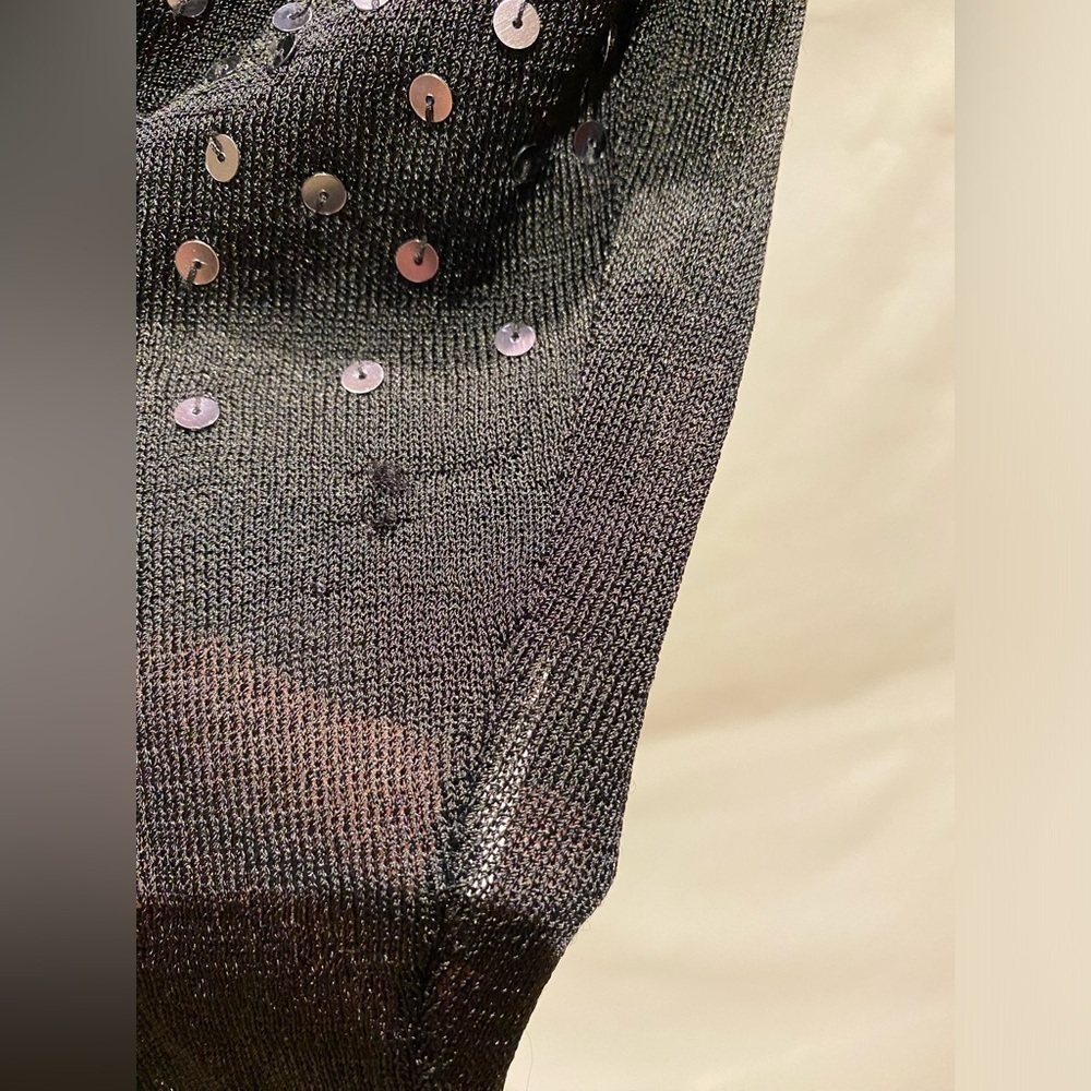 bebe short-sleeved Sequined Tie-Top sweater - Picture 8 of 9